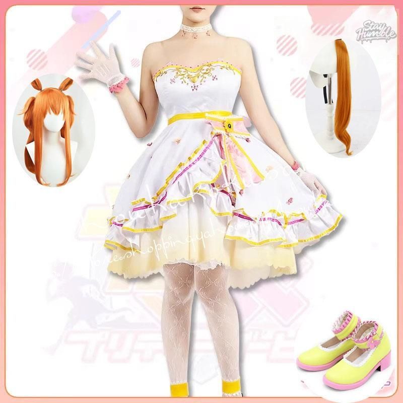 コスプレ衣装 ウィッグcos靴ウマ娘 プリティーダービー風 重炮 マヤノトップガン 花嫁 ドレス cosplay パーカーお姉さん 撮影 祭り