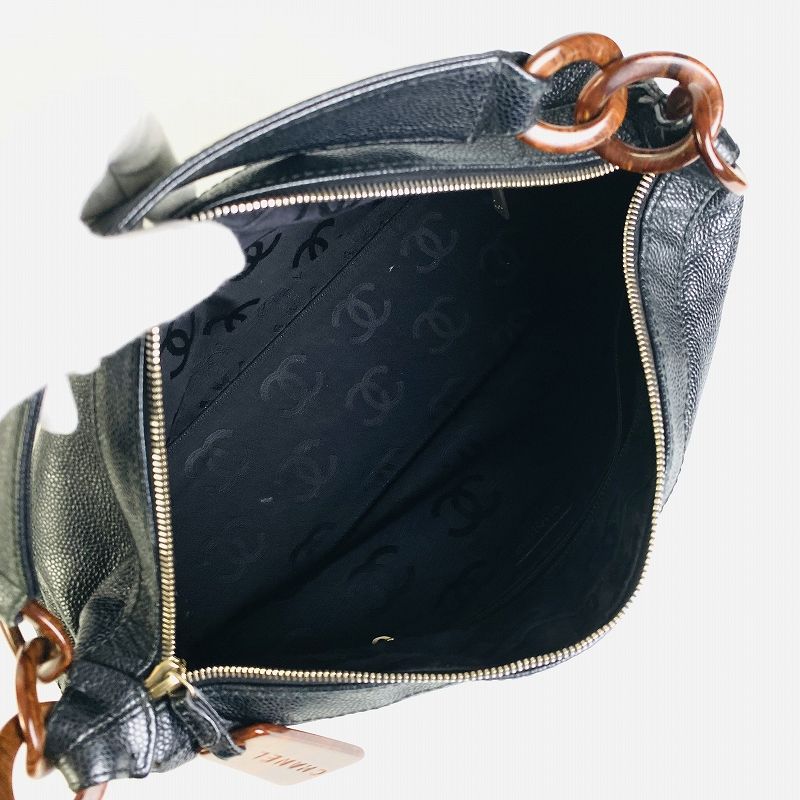 CHANEL シャネル ココマーク キャビアスキン ショルダーバッグ 