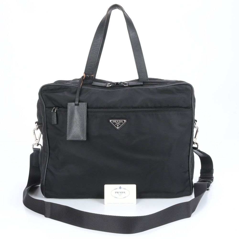 美品 プラダ トートバッグ 三角タグ A4 テスートナイロン サフィアーノ
