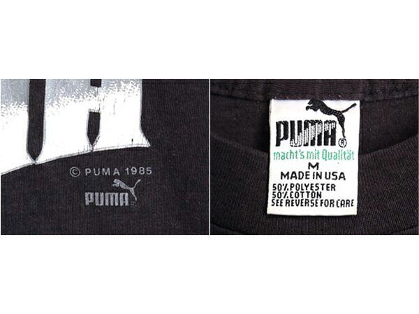 80's USA製 ビンテージ ■ PUMA プーマ ビッグ ロゴ プリント 半39sUSA製ビンテージ