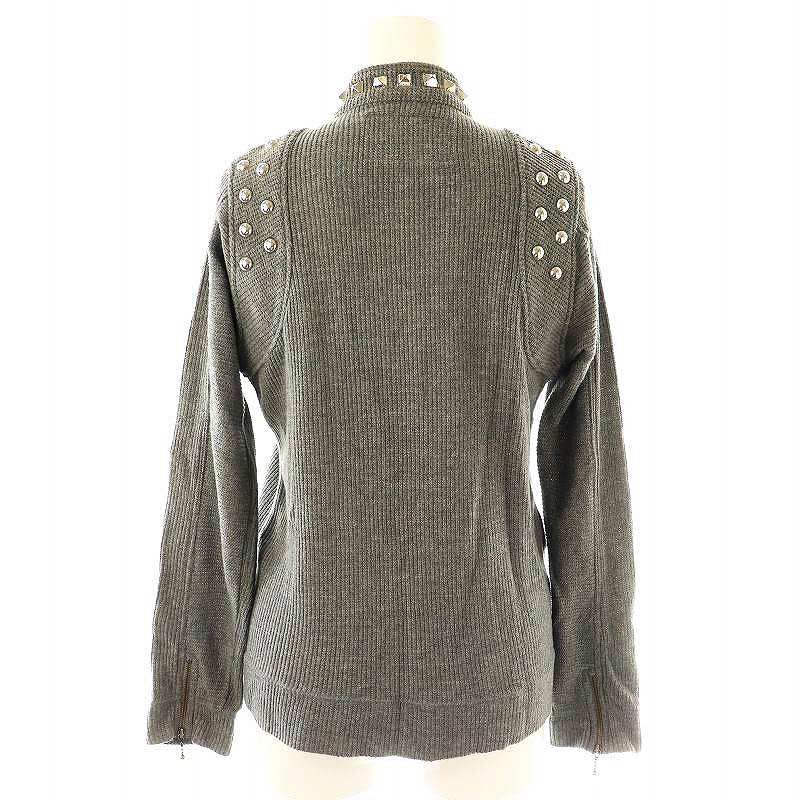 ヒステリックグラマー 長袖ニット ライダース ジャケット ブルゾン ヒステリックグラマー HYSTERIC GLAMOUR スタッズ ニット
