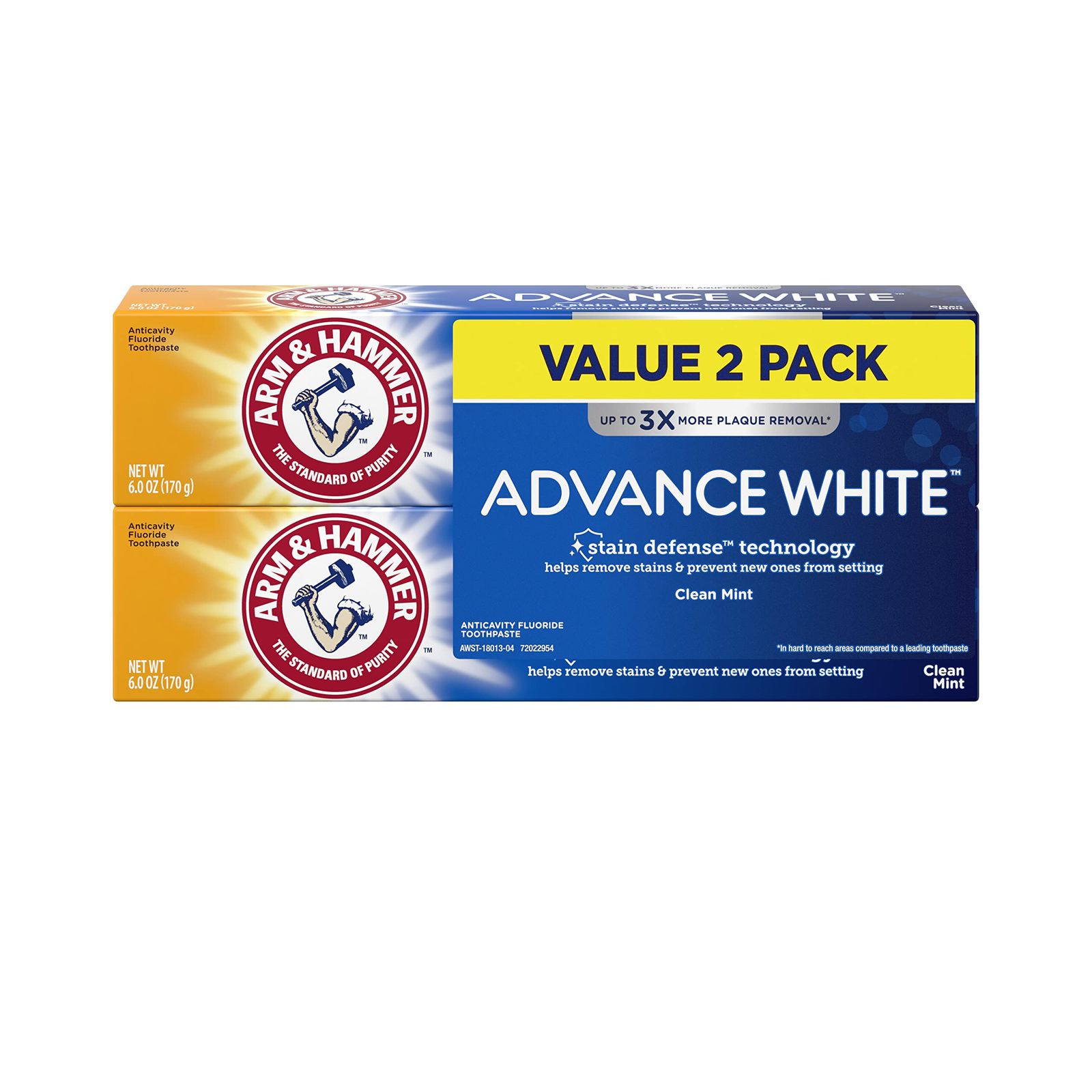 新品 Advance White Extreme Whitening with Stain Defense Fresh Mint 6 oz Twin Pack (Packaging May Vary)