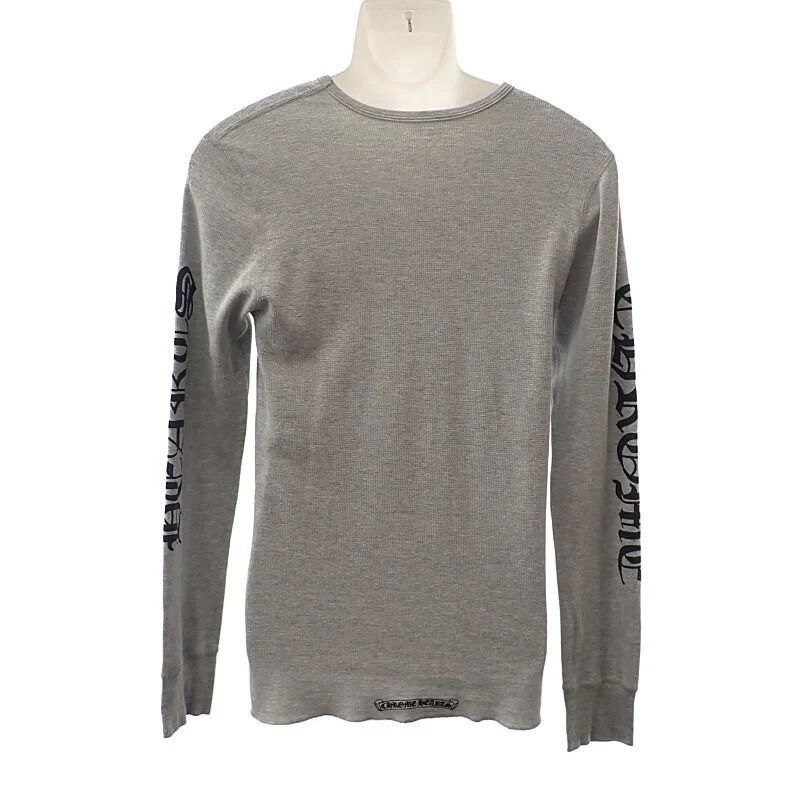 CHROME HEARTS サーマル ロングスリーブ L 408207011784 長袖Ｔシャツ コットン ポリエステル グレー