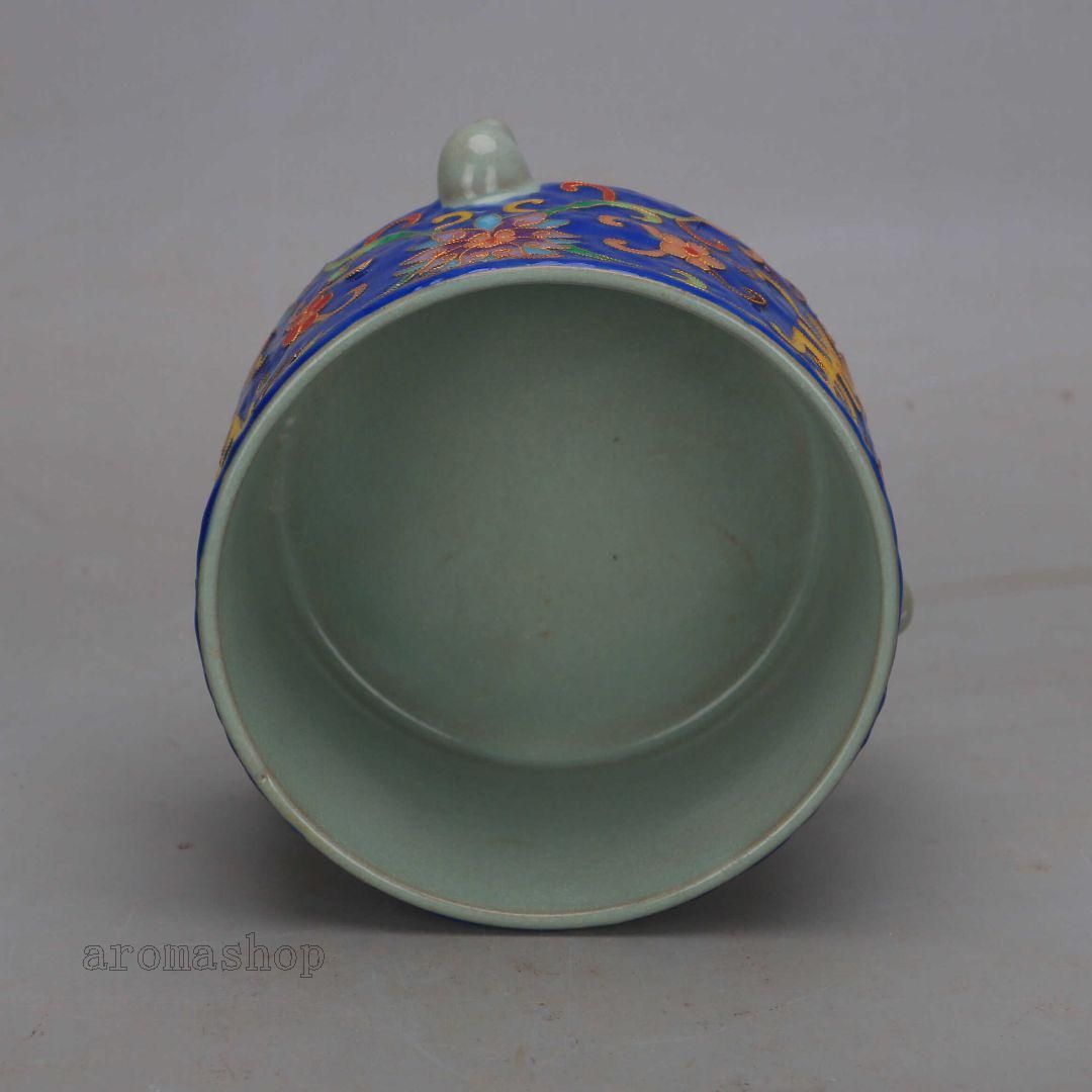 汝窯絞糸琺瑯彩寿字纏枝蓮三足玄紋香炉 景徳鎮 装飾品 現代工芸