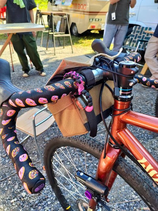 【Φ26.0mm Sサイズ】自転車用ベル(熊鈴)トレンディベル【ホワイトマルチカラー×チョコレート】No.149