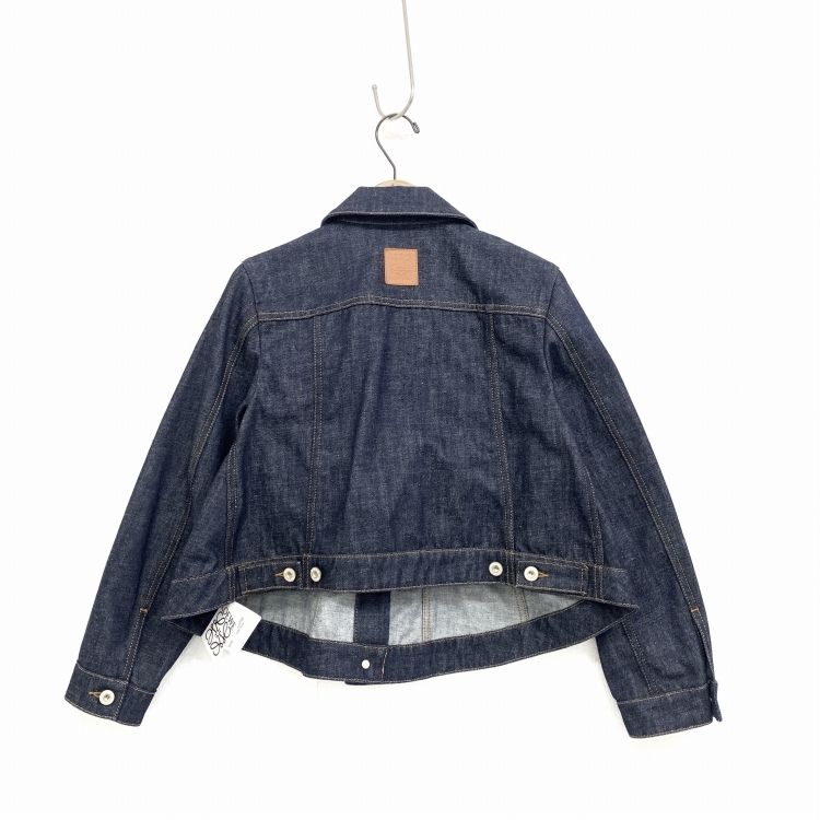 LOEWE ロエベ トラペーズ デニム ジャケット ショート丈 Gジャン