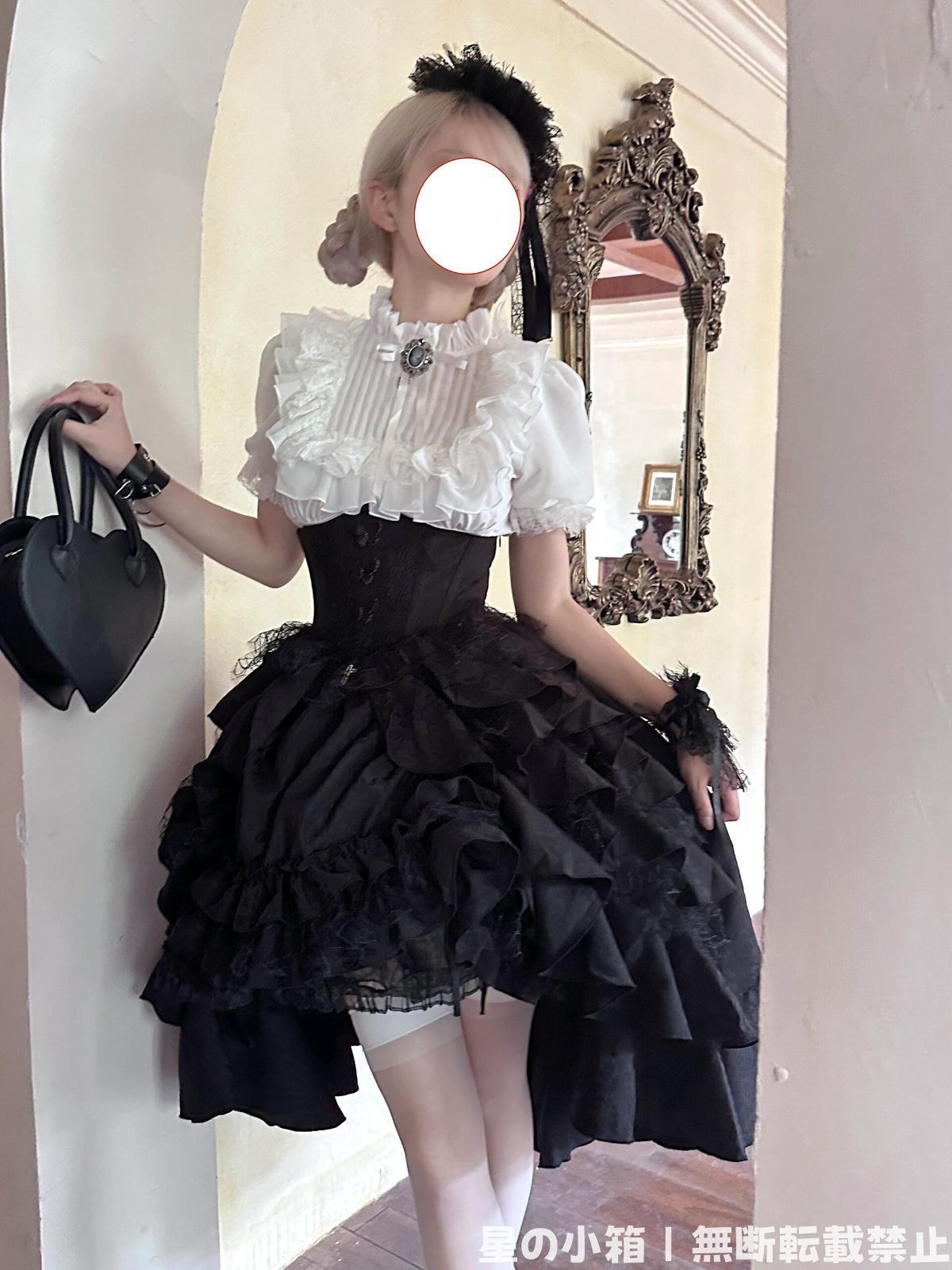 ロリータライタ情井風 ゴシックデザイン 背骨装飾ゴシックモチーフ