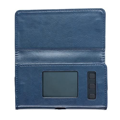 ネイビー Aterm MR51FN 専用 ケース カバー 手帳 レザー フリップ (ネイビー)