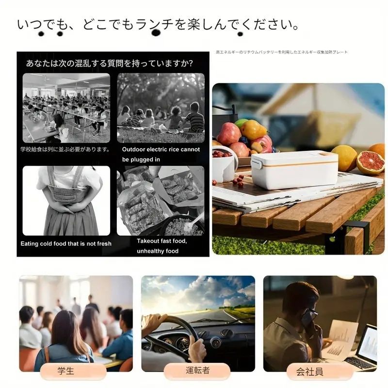 加熱機能付き ポータブルで自動