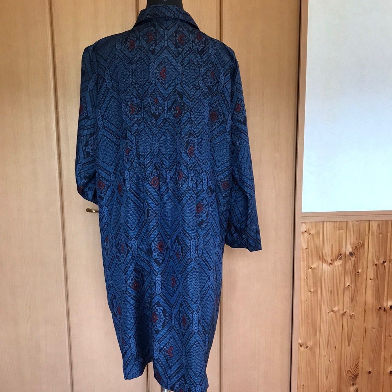 ︎✴︎✴︎SALE✴︎✴︎ 大島紬着物リメイク＊ピンタック角襟オーバー 