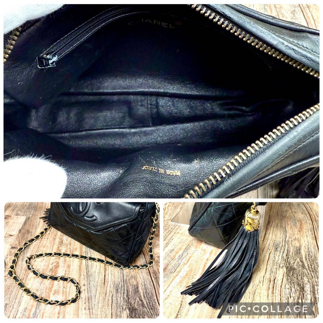 ⛄️極美品⛄️シャネルCHANELラムスキンココ フリンジ付ショルダーバッグ#503 ⛄️極美品⛄️シャネルCHANELラムスキンココ フリンジ付ショルダー