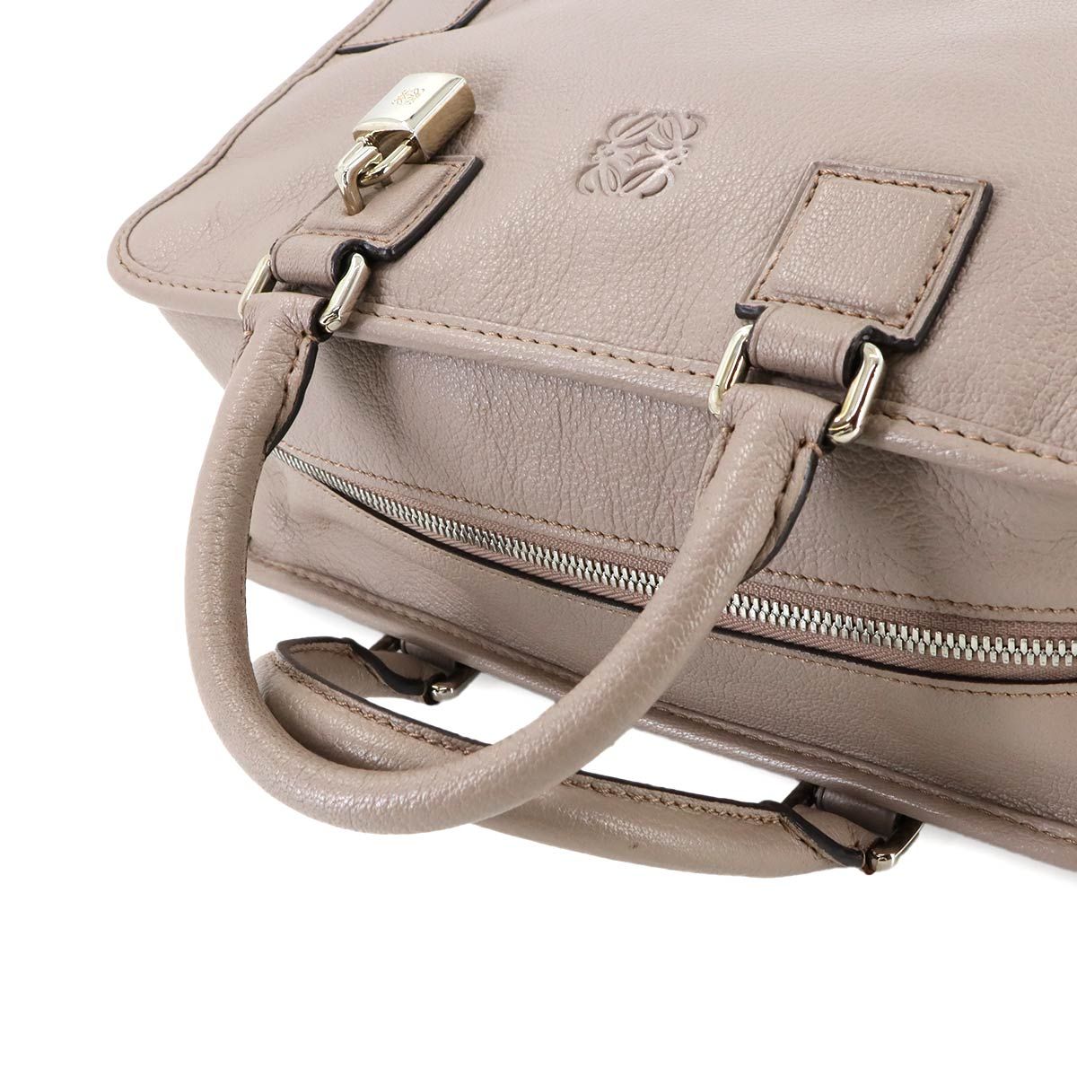 LOEWE　ロエベ　アナグラム　アマソナ28　ハンドバッグ　スエード 美品】LOEWE ロエベ アマソナ28 スエード ハンドバッグ