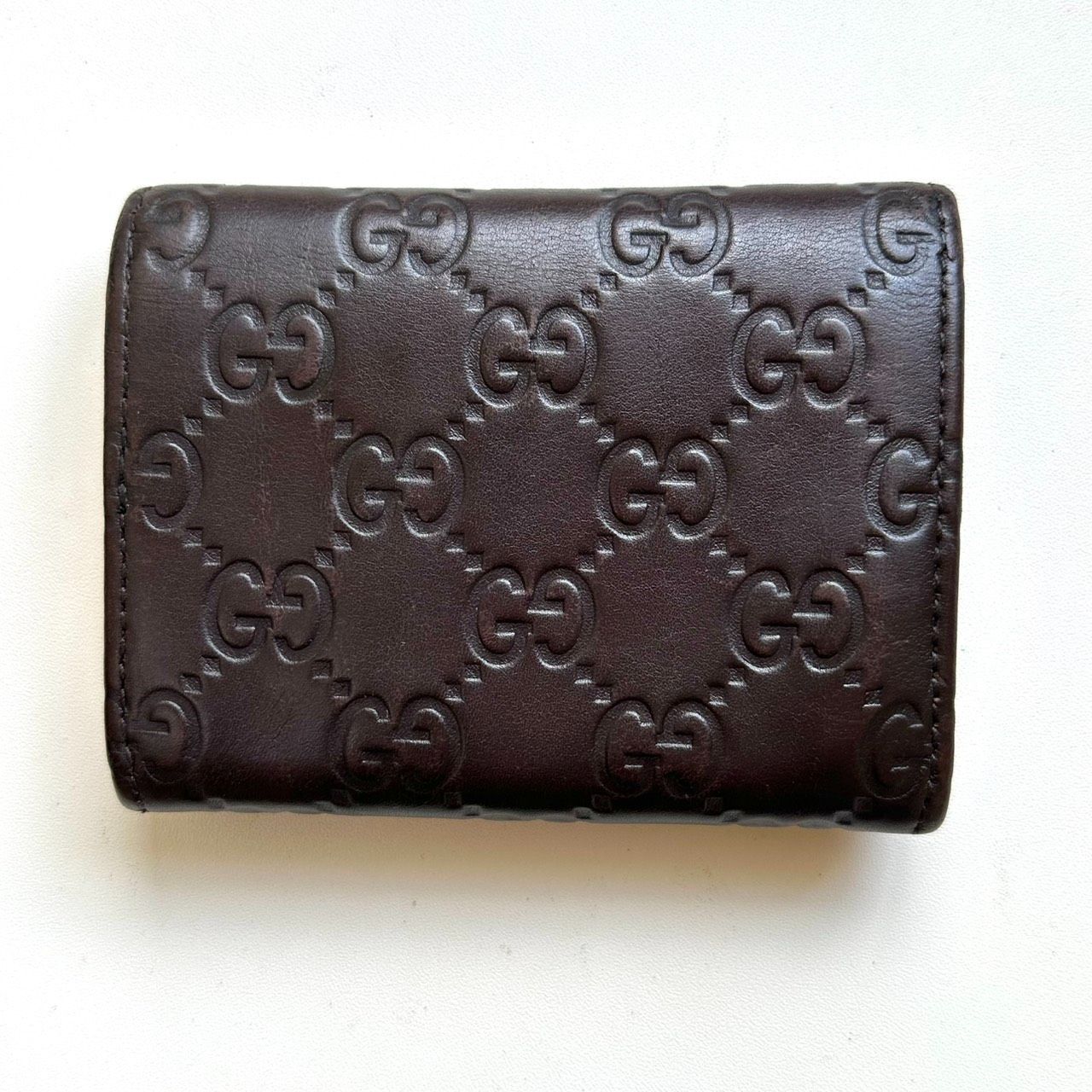 グッチ GUCCI 名刺入れ グッチシマ ダークブラウン