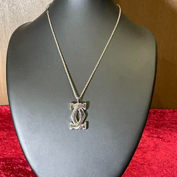 【新発売】 Cartier カルティエ 2C ロゴ チャーム ネックレス アクセサリー アクセサリー