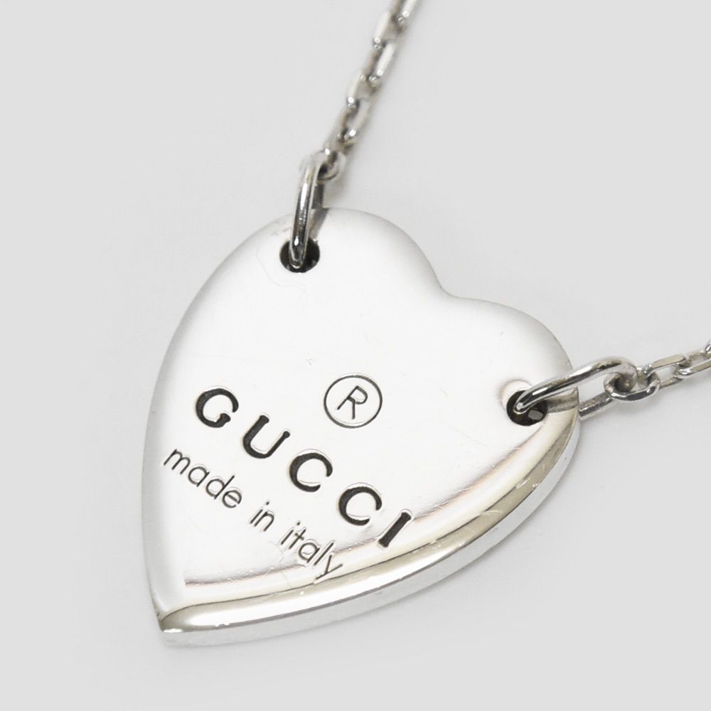 Bランク】GUCCI グッチ トレードマーク ハート ペンダント付き