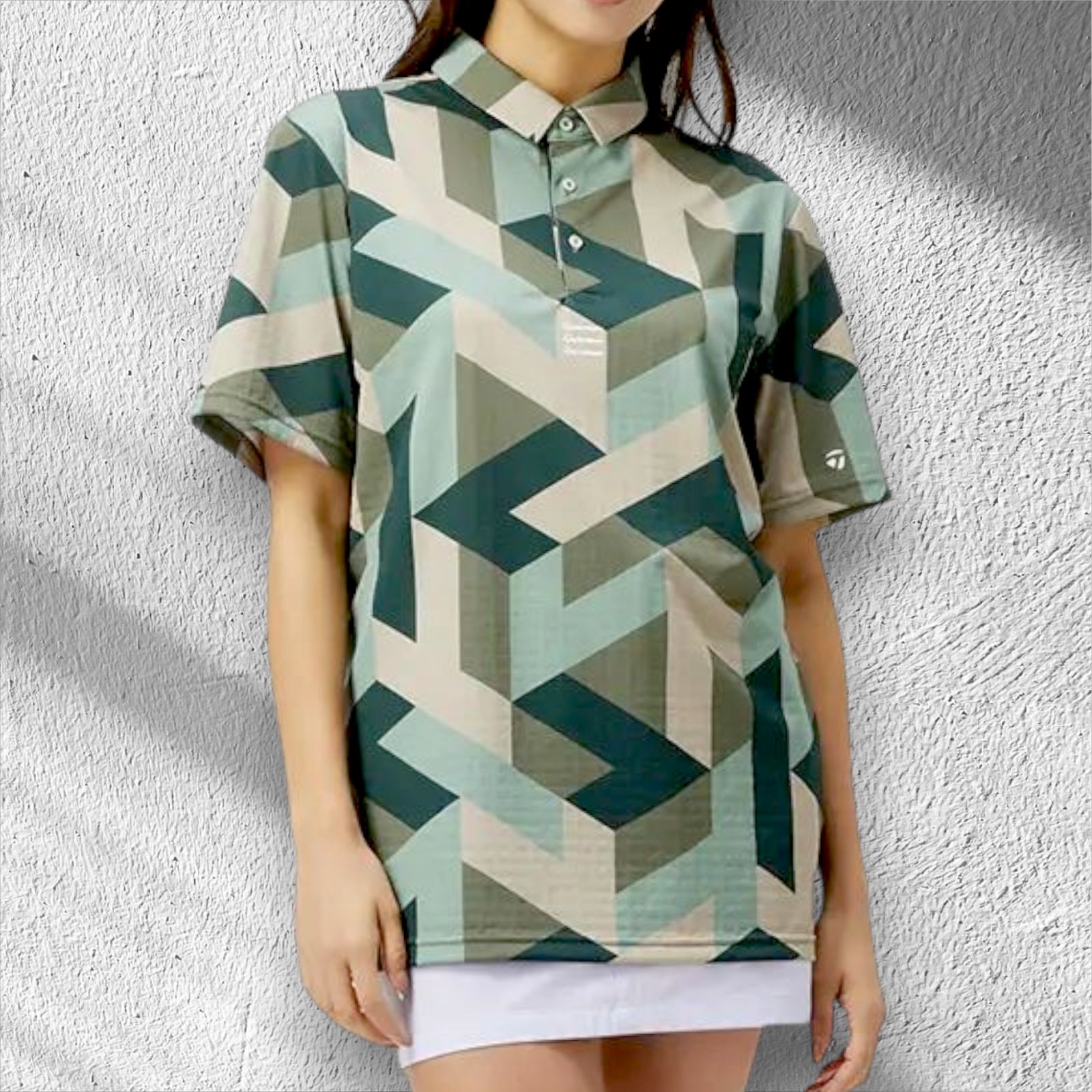 美品　ユナイテッドアローズ　テーラーメイド　カモ柄　コラボ　別注　ポロシャツ　L 極美品 TaylorMade × UNITED ARROWS GOLF カモフラ ショート