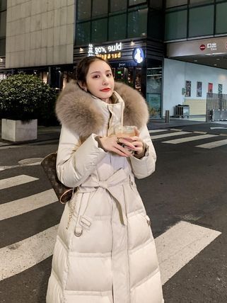 韓国 ダウン コート フォックスファー ロングコート 全2color 韓国 ダウン コート フォックスファー ロングコート 全2color