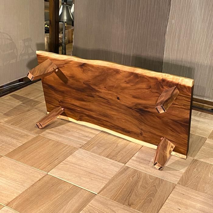 一枚板テーブル 一枚板 座卓 モンキーポッド無垢 センターテーブル