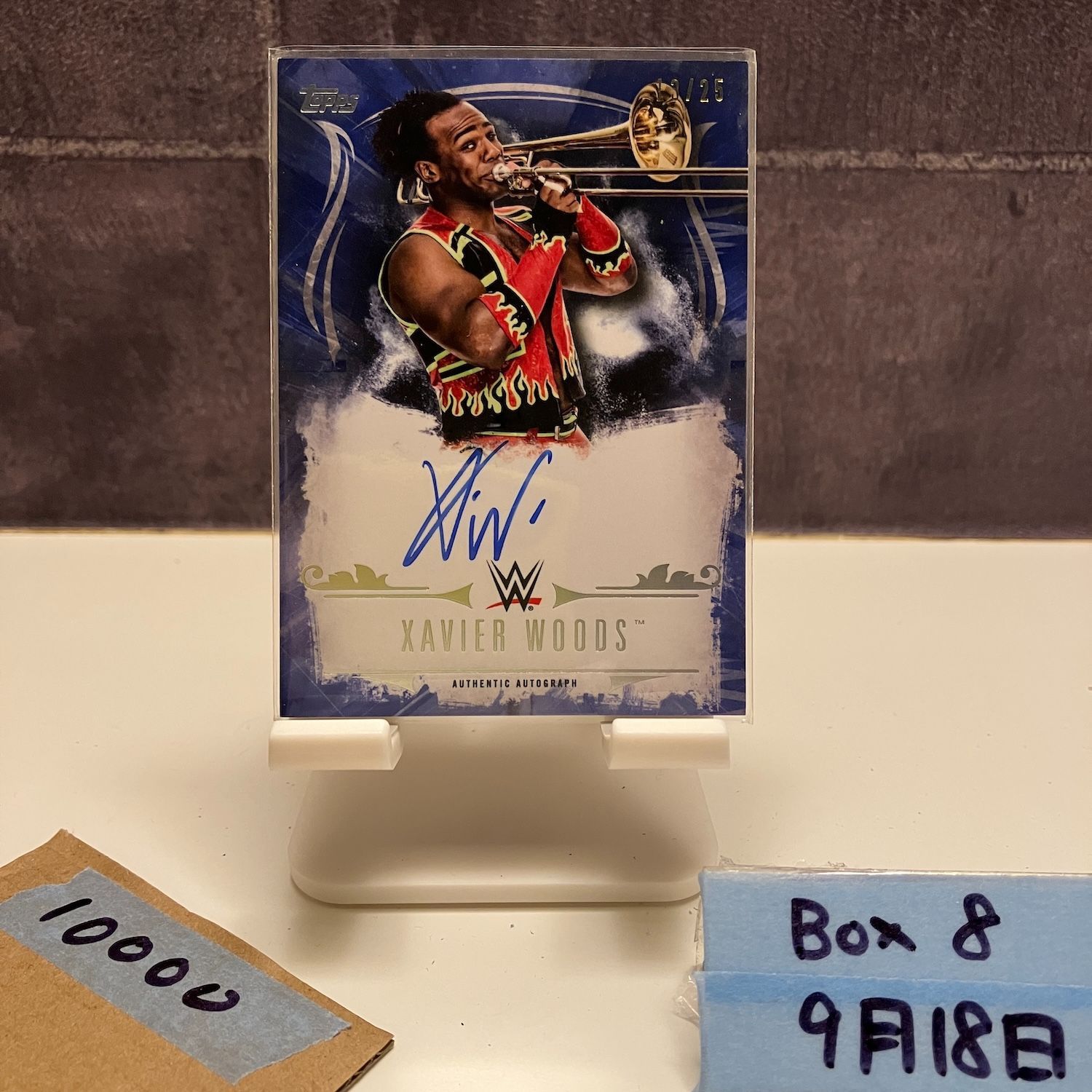 2016 Topps WWE Xavier Woods 13 25 直筆サイン WWE Undisputed Blue カード