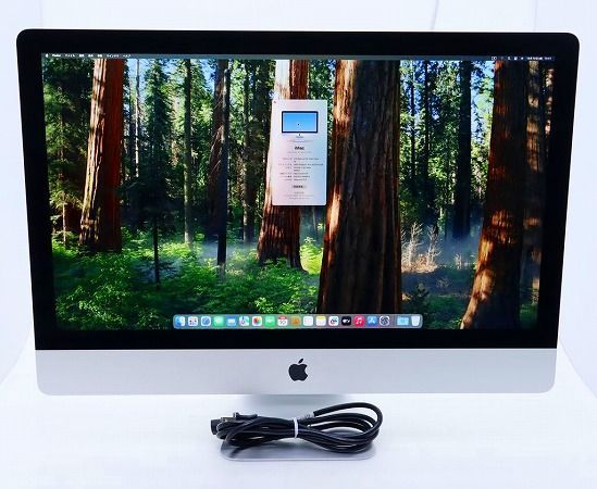 Apple iMac 27インチ Retina 5K 2020 Core i5-10600 3.3GHz 24GB 512GB Radeon Pro 5300 5120x2880ドット macOS Sequoia