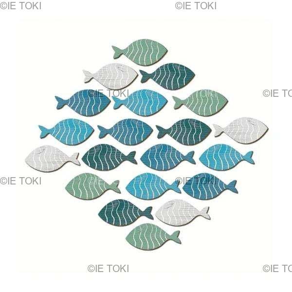 20 個木製魚壁装飾海岸ビーチホーム魚アート吊り下げ装飾品 B03E