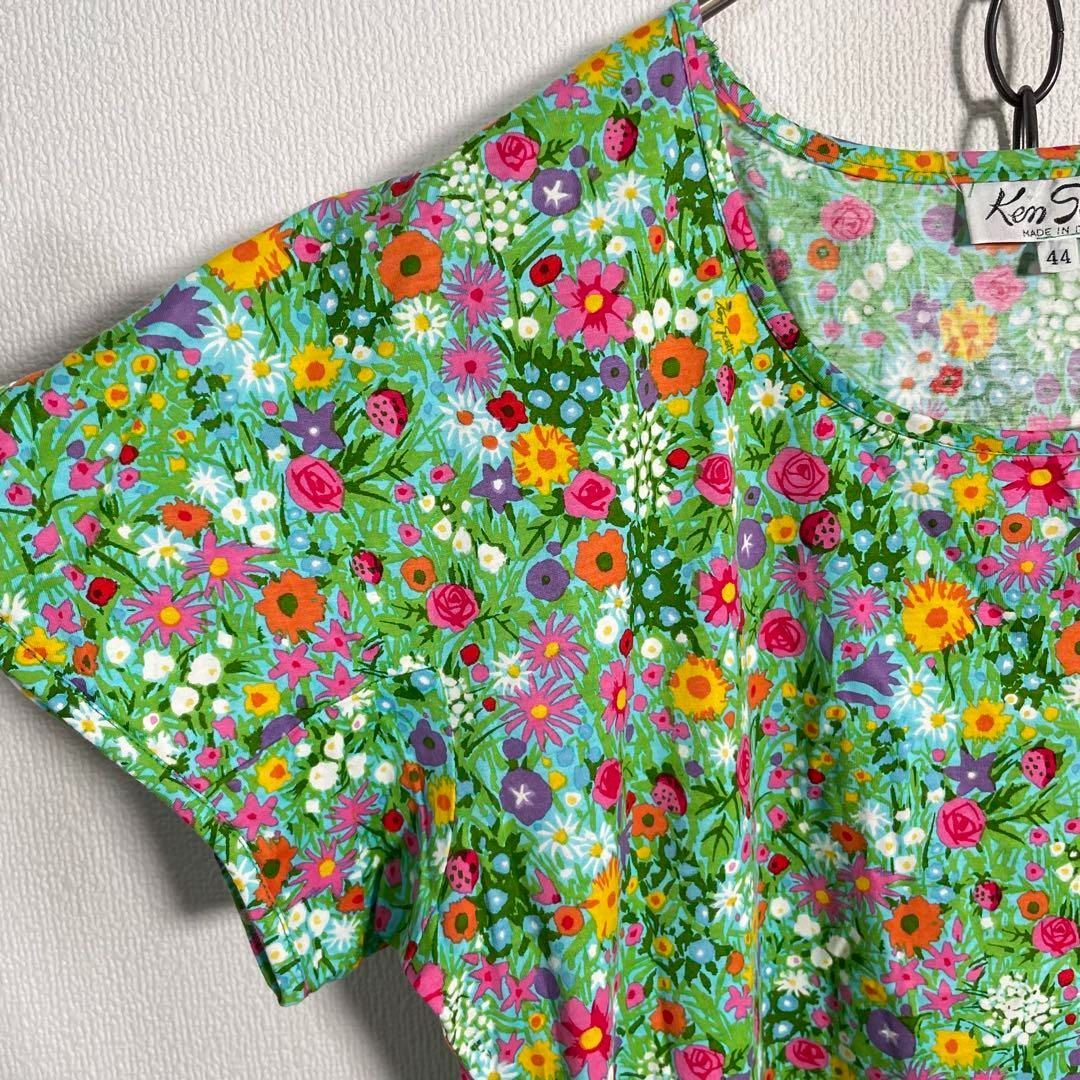 イタリー製 最 Ken Scott 花柄カットソー サイズ44 コットン ケンスコット WWW_NOITHATQUANGTHANH_NET