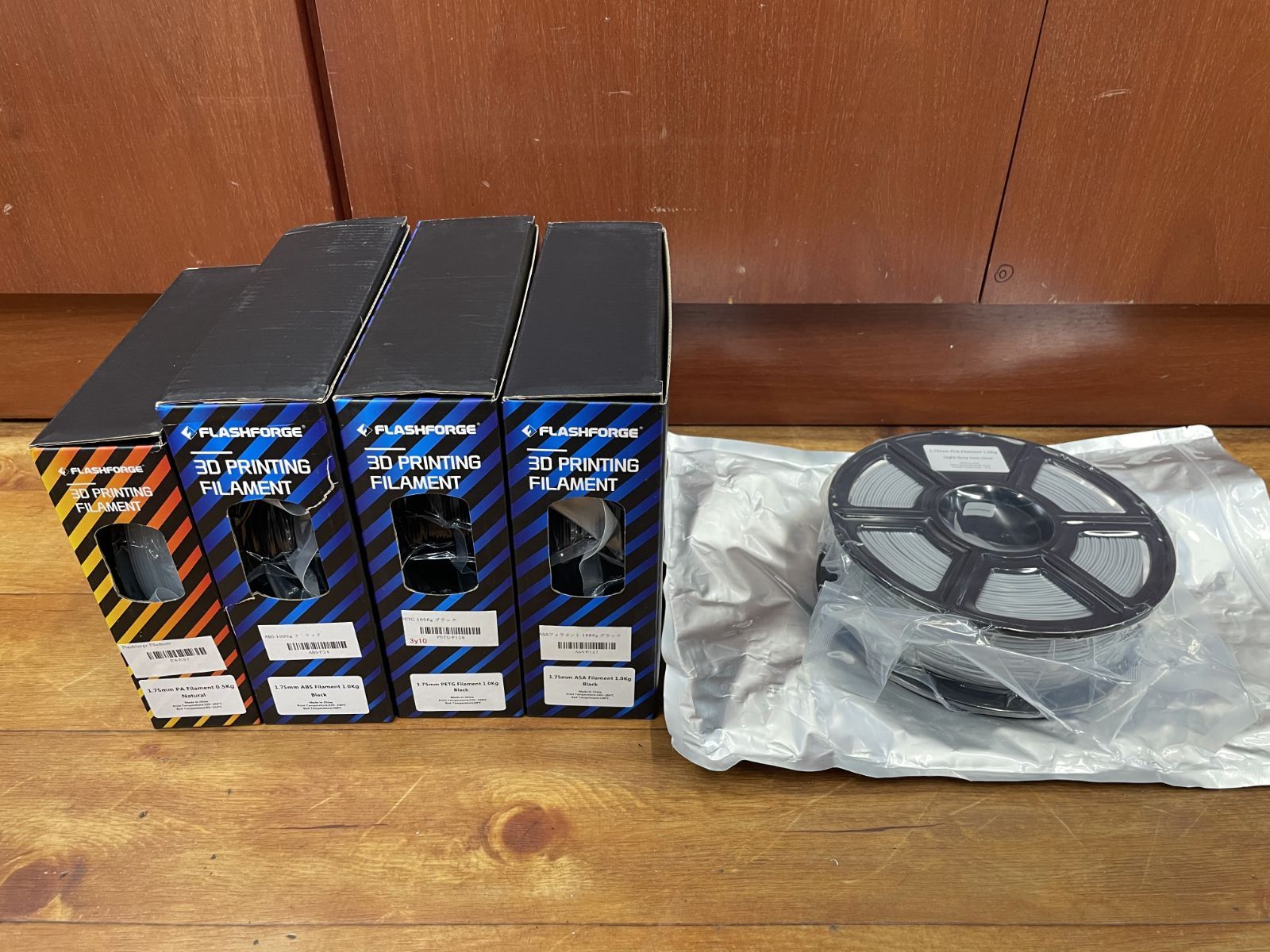 FLASHFORGE 3Dプリンター用 フィラメント5個セット 1.75mm 計4.5kg フラッシュフォージ