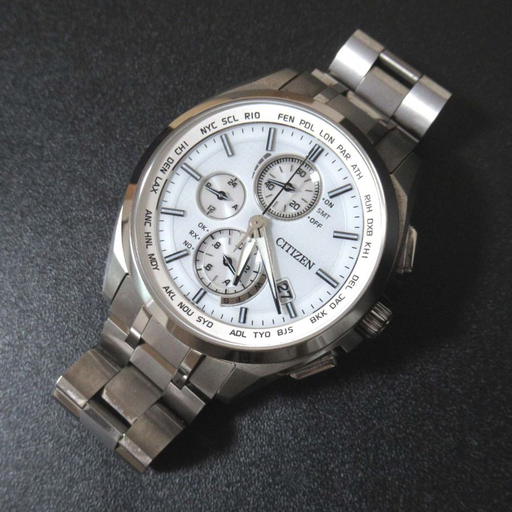 未使用極美品 CITIZEN アテッサエコドライブH804-T018696 電波 CITIZEN ☆良品【CITIZEN】シチズン アテッサ エコドライブ H804