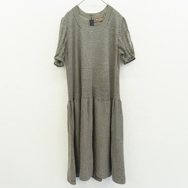 サイトウトヨコ 斉藤都世子 ワンピース ロング ニット ボーダー x968111