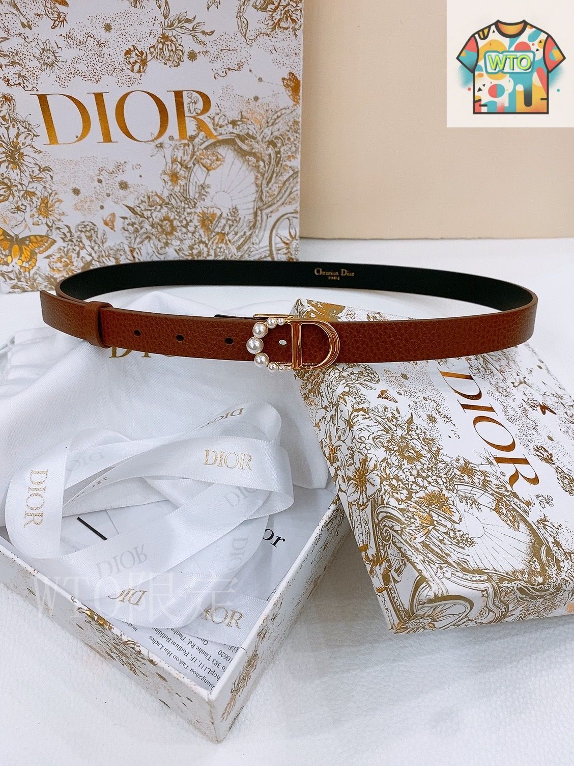 【新品未使用品】DIOR　Saddleベルト 2mm ジャカード Amazon.co.jp: [Dior] (ディオール) オブリーク SADDLE サドル