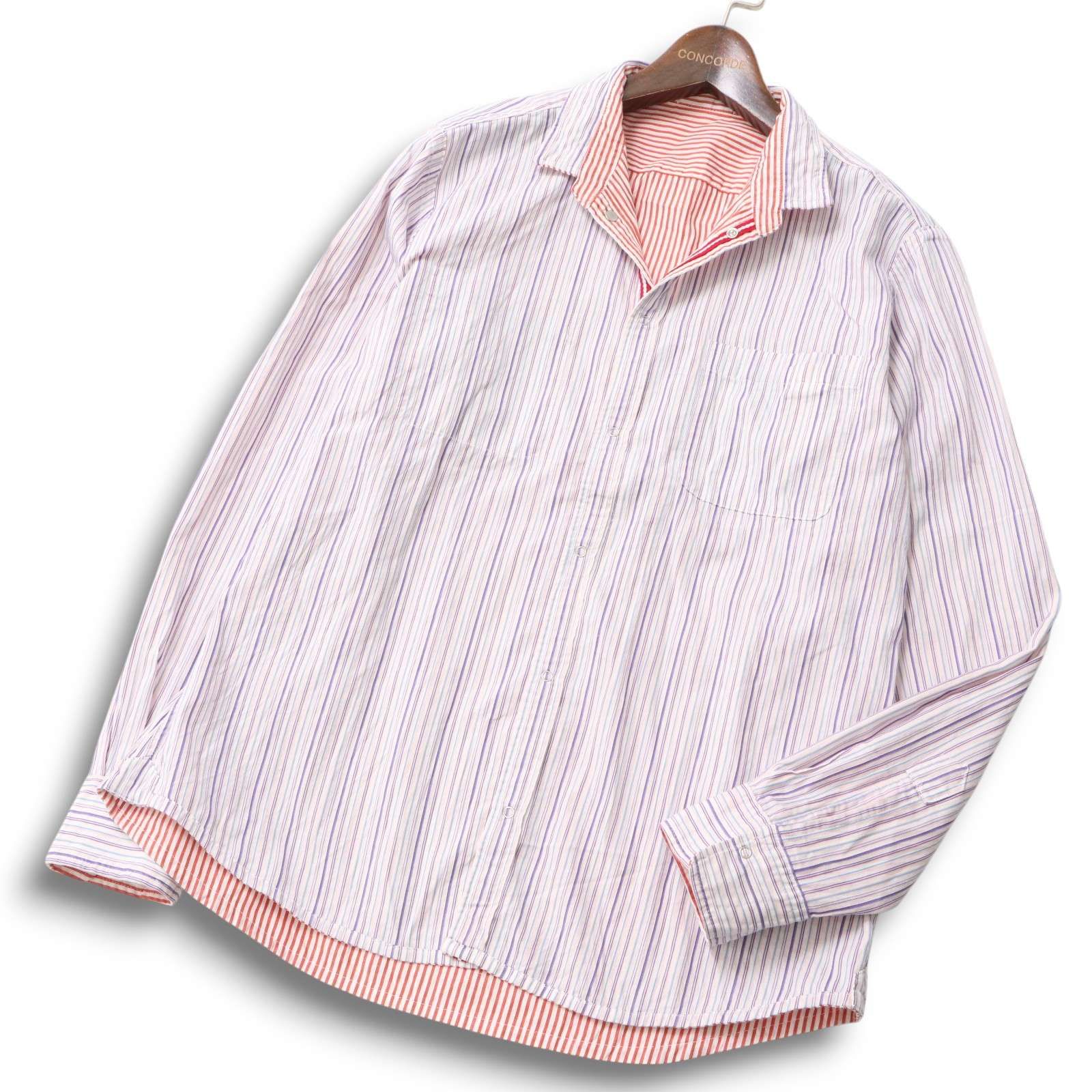 23区 HOMME オム 通年 2way リバーシブル☆ 襟ワイヤー 長袖