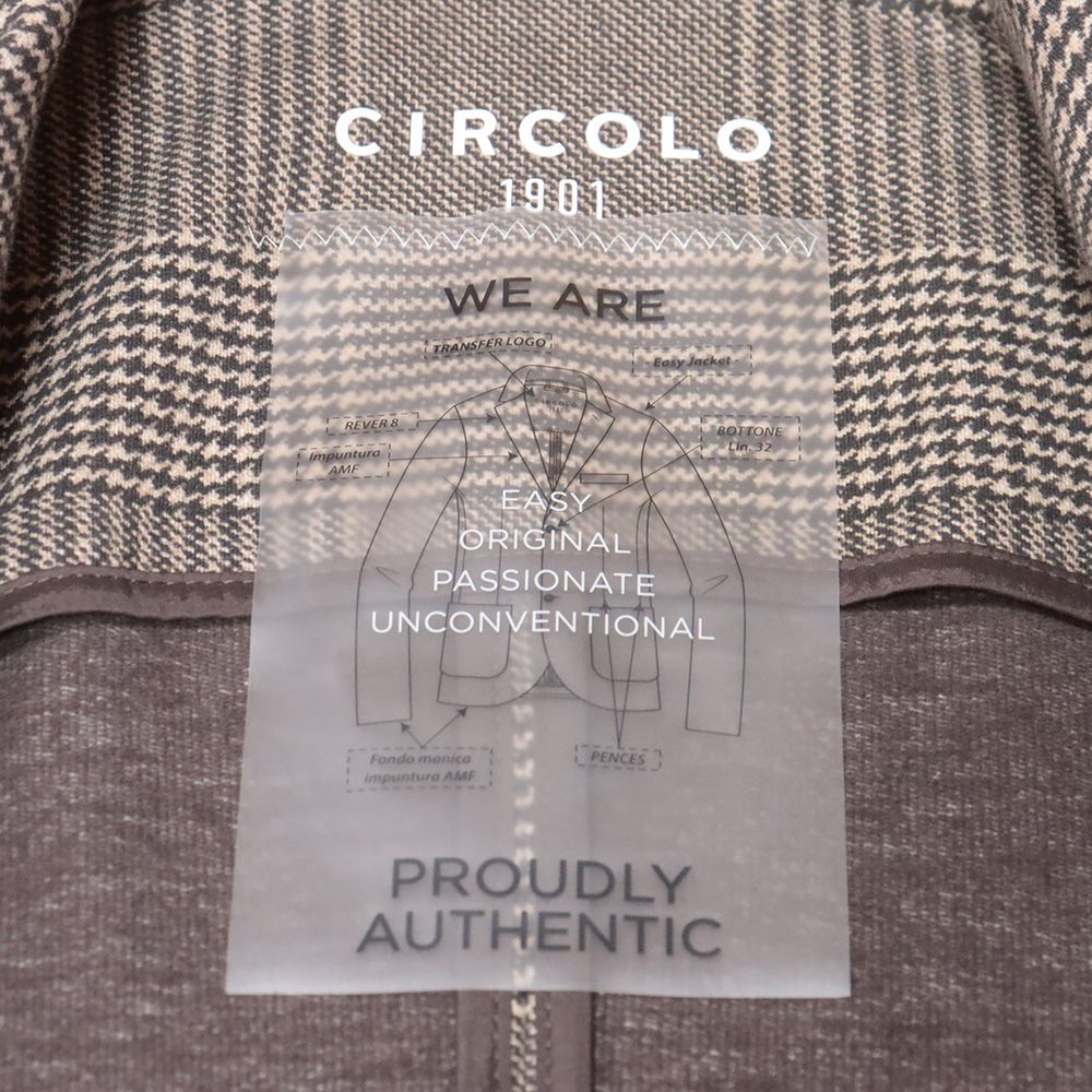 24AW/CIRCOLO 1901/52サイズ/快適ジャケット CN4548 裏起毛