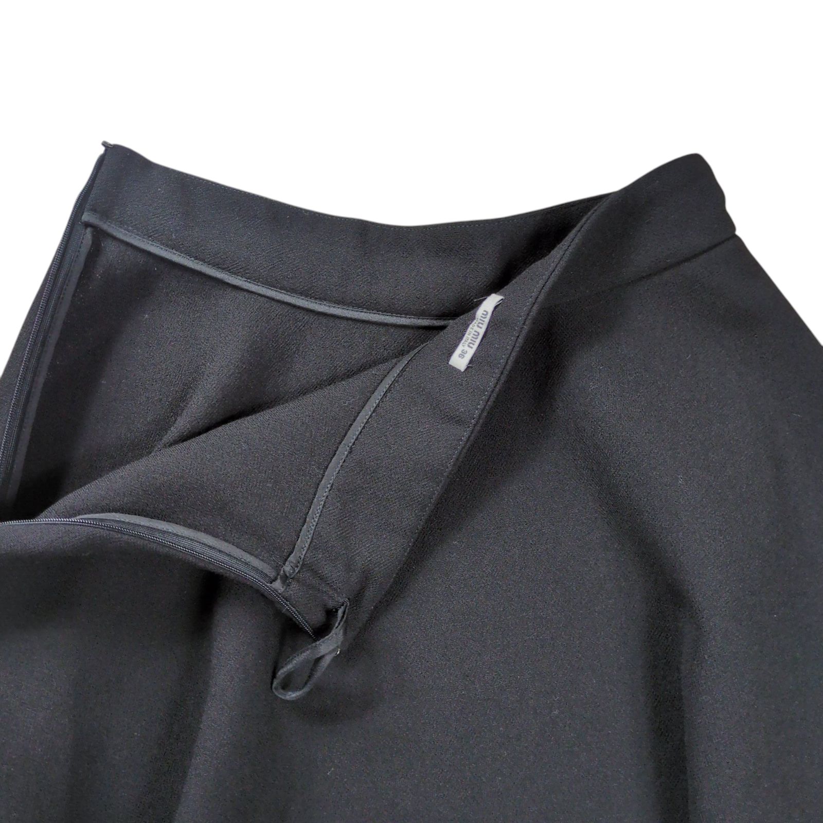 【美品】miumiu 2015SS ウール フレアスカート 美品】miumiu 2015SS ウール フレアスカート