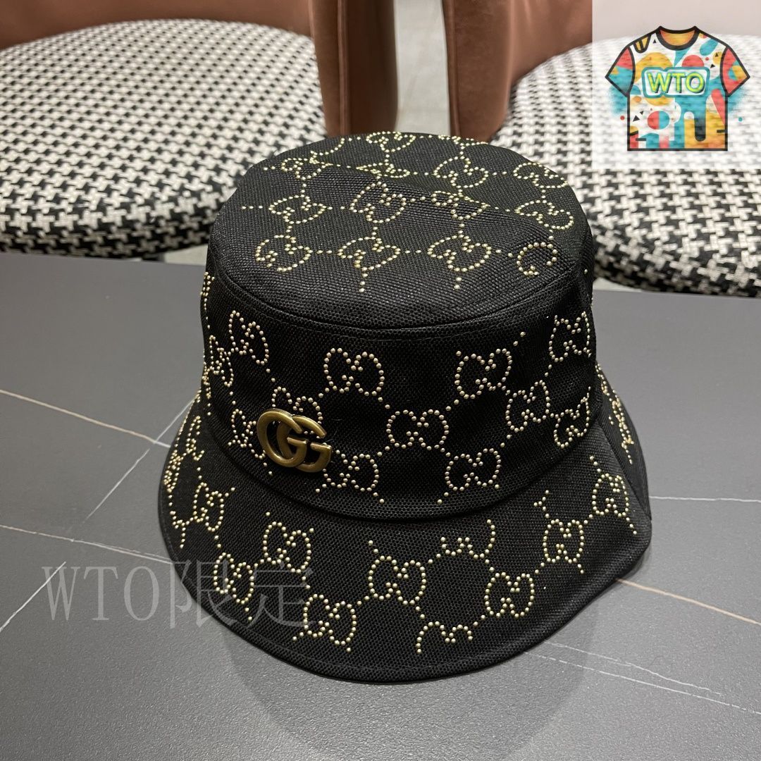 【GUCCI】グッチ 刺繍 ナイロンブレンド フィッシャーマンハット GUCCI】グッチ 刺繍 ナイロンブレンド フィッシャーマンハット