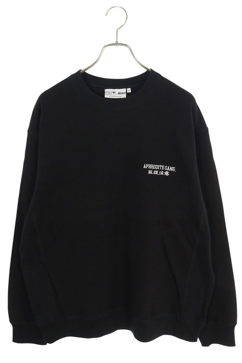 ブラックアイパッチ BEPSS21EI07 APHRODITEGANGロゴ刺繍スウェット  