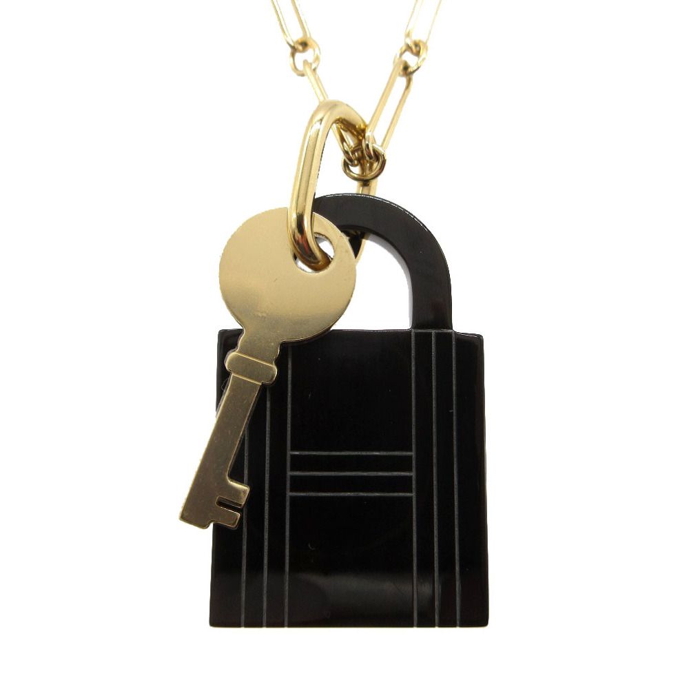 エルメス アミュレット パドロックGM バッファローホーン ネックレス