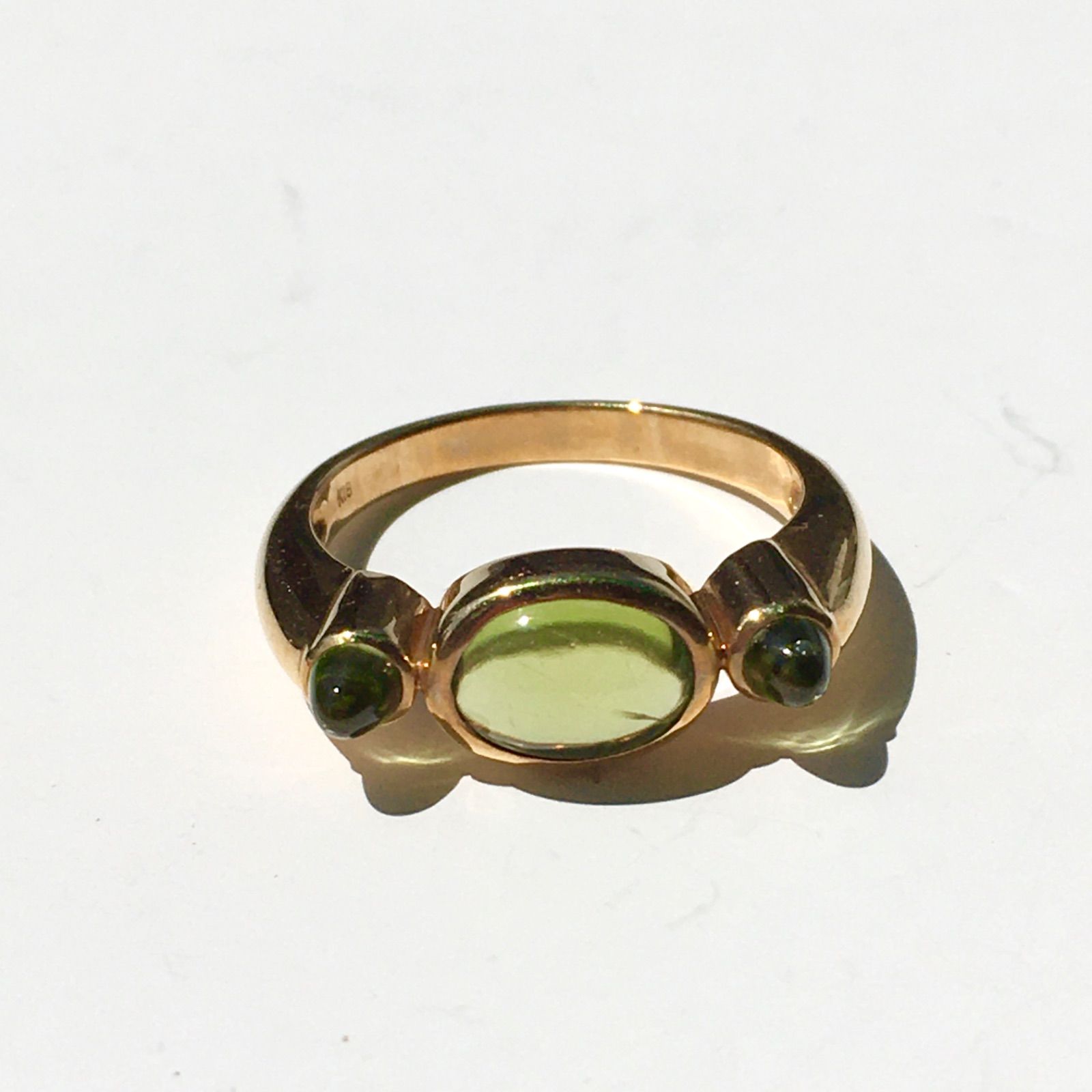 18金ペリドット11号リング新品宝石店ストック