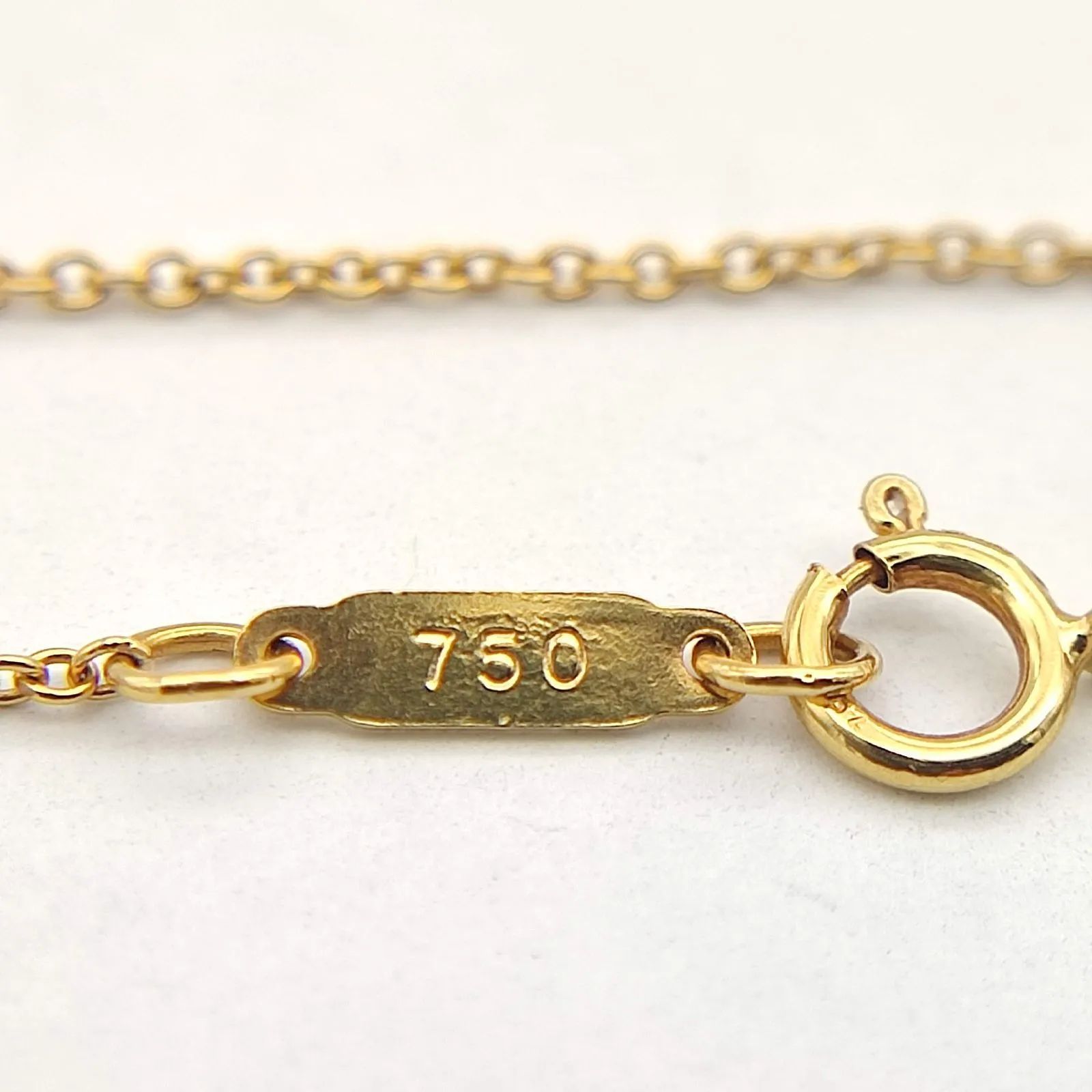 美品】Tiffany ティファニー ゴールドチェーンネックレス 750 K18 45