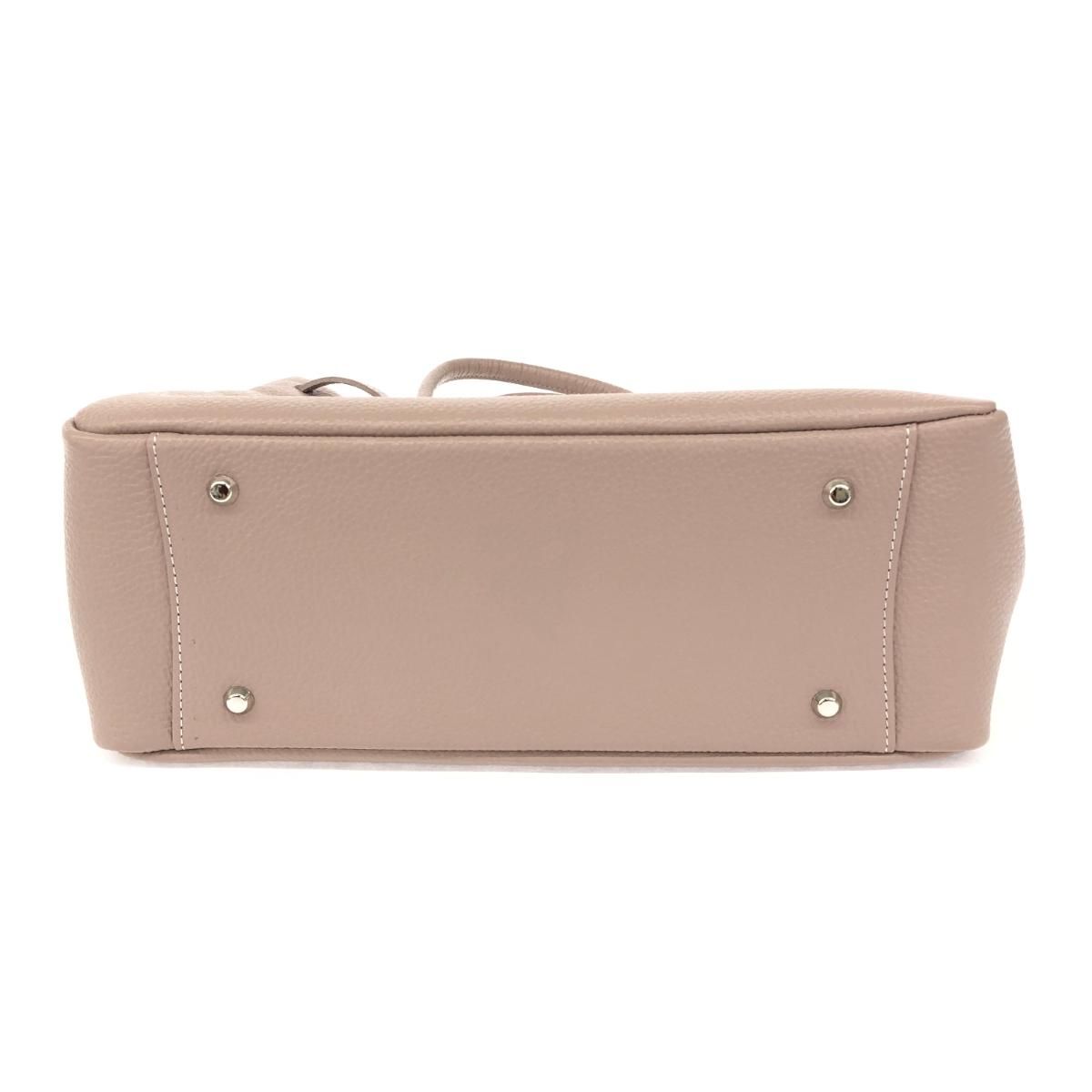 傳濱野 ミーティア ハンドバッグ ピンク ベージュ でんはまの 傳濱野