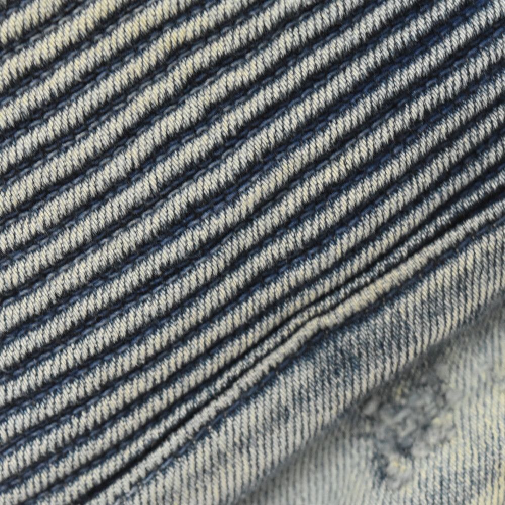BALMAIN (バルマン) BIKER BLUE JEANS バイカースキニーデニムパンツ  