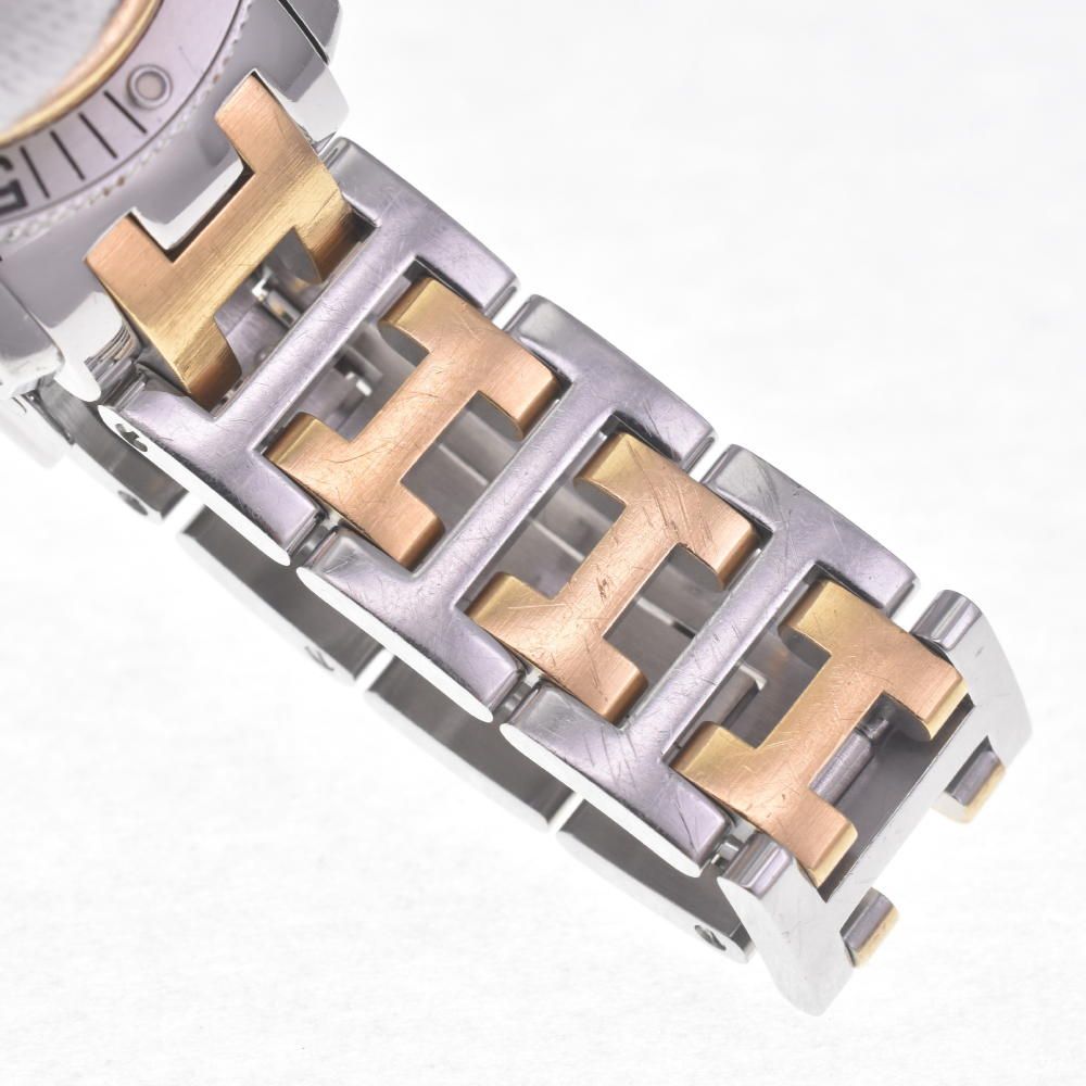 HERMES PARIS商品 エルメス HERMES CL5.220 クリッパー SS/GP クォーツ レディース良品 D