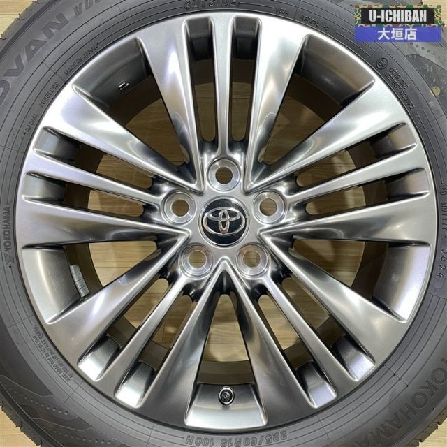 良品 40アルファード 純正 7-18+40 5H120 ヨコハマ アドバンV03
