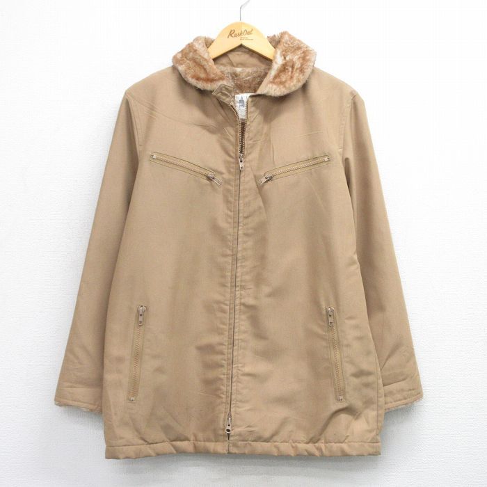 古着 ロンドンフォグ 長袖 ジャケット レディース 80s ベージュ カーキ