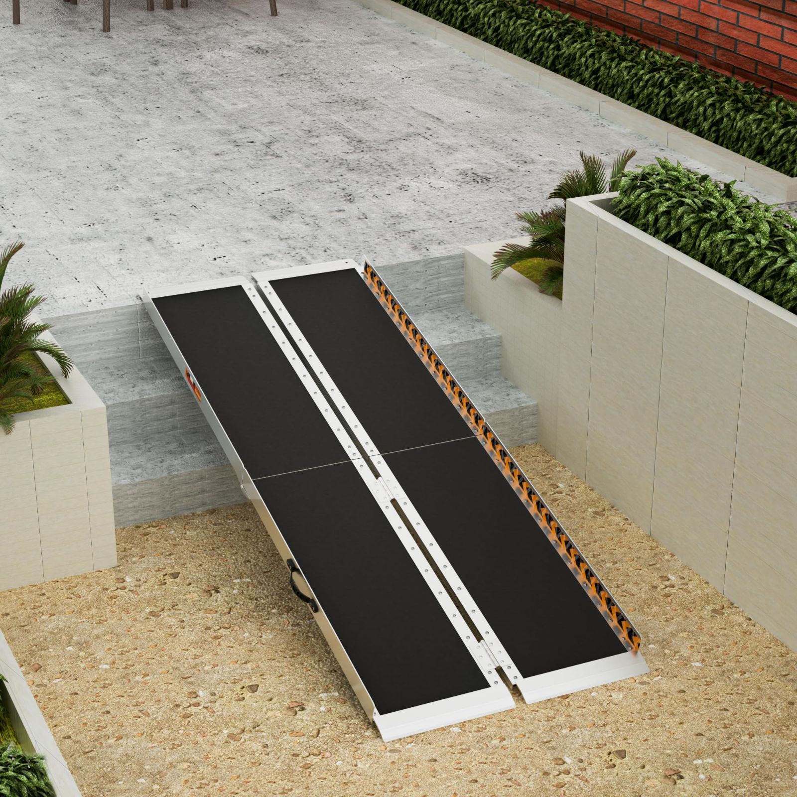 gardhom 車椅子 用 スロープ 二段伸縮 長さ120/213cm