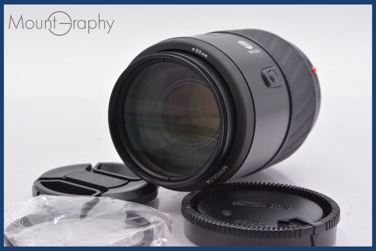 ミノルタ MINOLTA AF ZOOM 100-300mm F4.5-5.6 前後キャップ-レンズフィルター付 完動 同梱可 am236