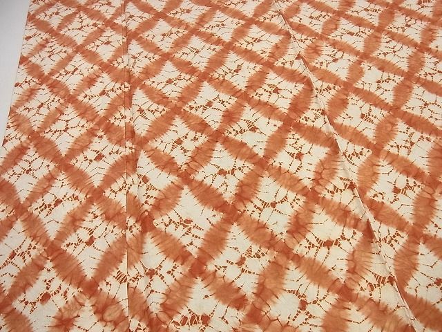 草紫堂 木綿 茜染 絞り 九寸名古屋帯 七宝文様 極美品 草紫堂 木綿 茜染 絞り 九寸名古屋帯 七宝文様 極美品