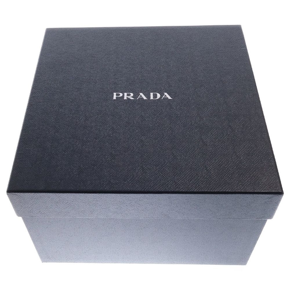 PRADA (プラダ) トライアングルロゴ ナイロン バケットハット ブラック