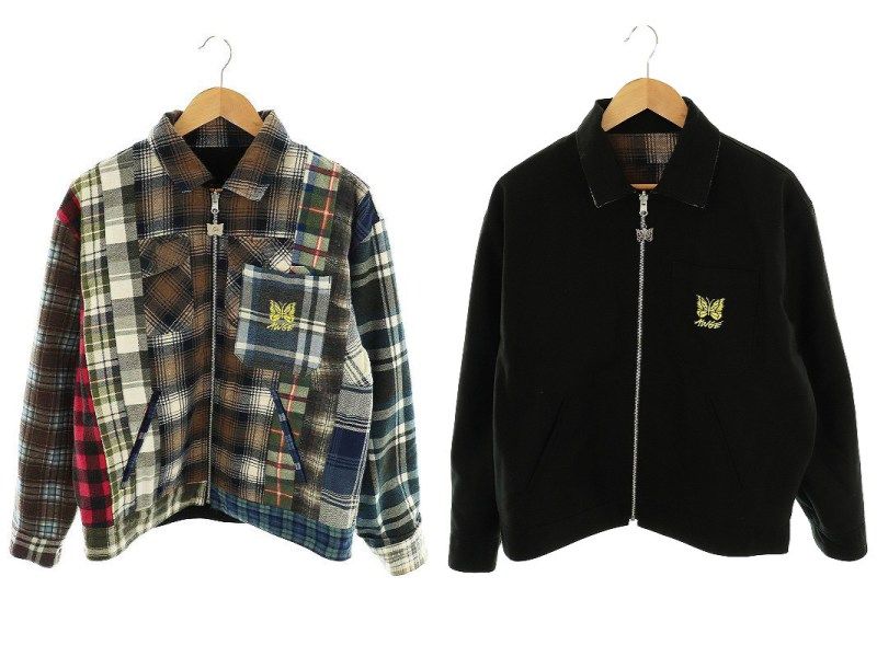 ニードルス ニードルズ Needles REVERSIBLE WORK JACKET ×AWGE ジャケット リバーシブル ジップアップ チェック S マルチカラー IN930 /HK OS SH
