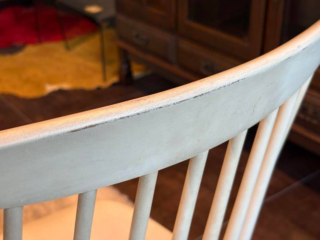 ②太平 ウィンザーチェア ホワイト ゴールドスミスチェア 2脚