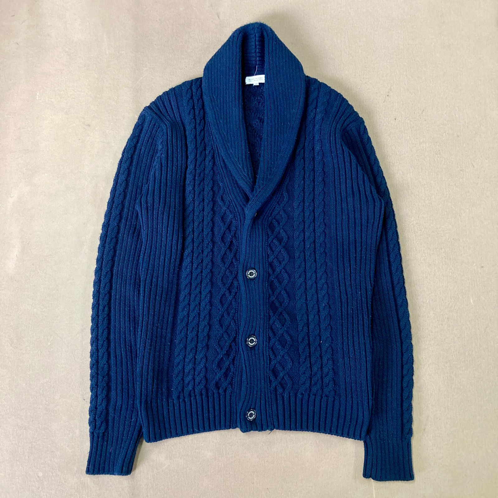 Mackintosh マッキントッシュ カーディガン リブ ケーブル編みニット トップス 三陽商会 ネイビー 40 メンズ 1.21kg